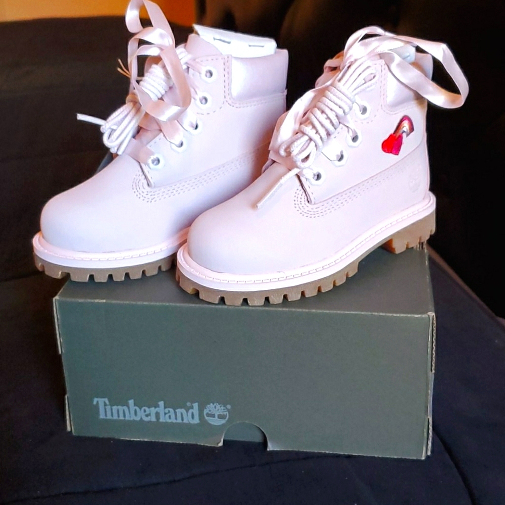 New,  Never worn! Soft pink Timberland boots.